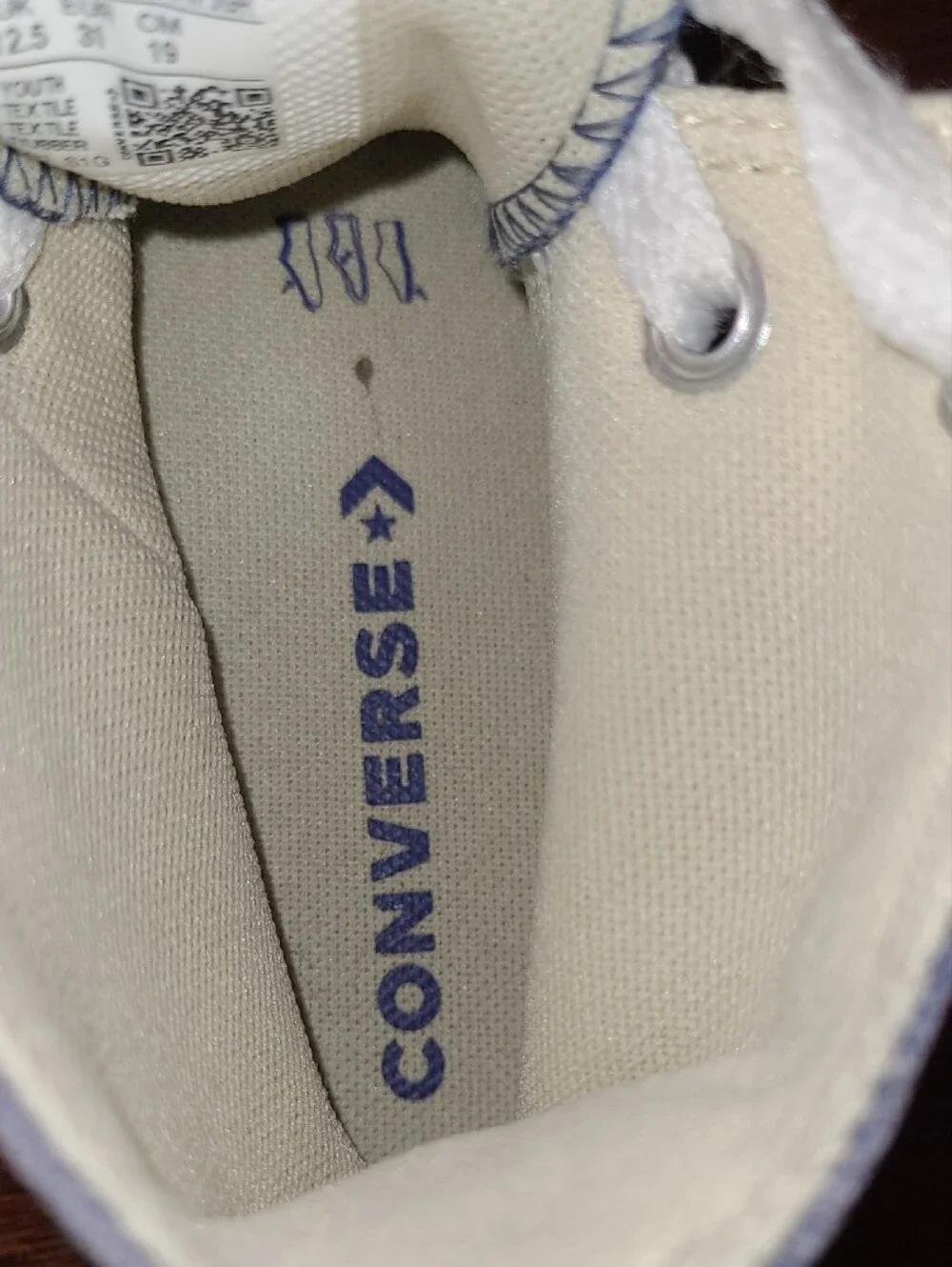 Converse Chuck Taylor All Star Kids High-Top Sneakers in Blue and White US 13